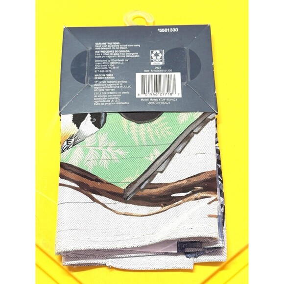 Style Selections flowers wreath  bird House garden Flag Size 12.5"X18" - Picture 3 of 3